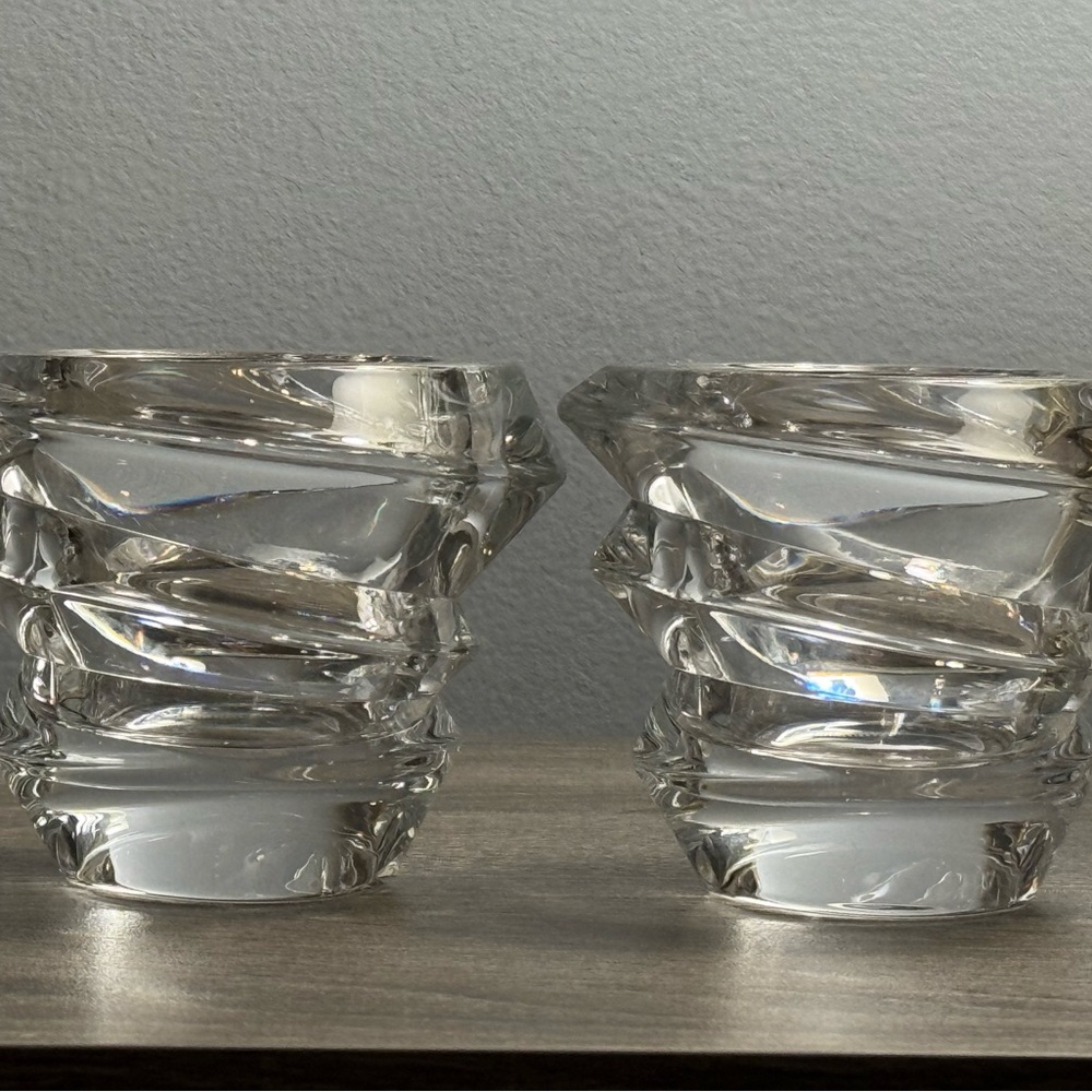 Nachtmann Crystal Slice Votive candle holders